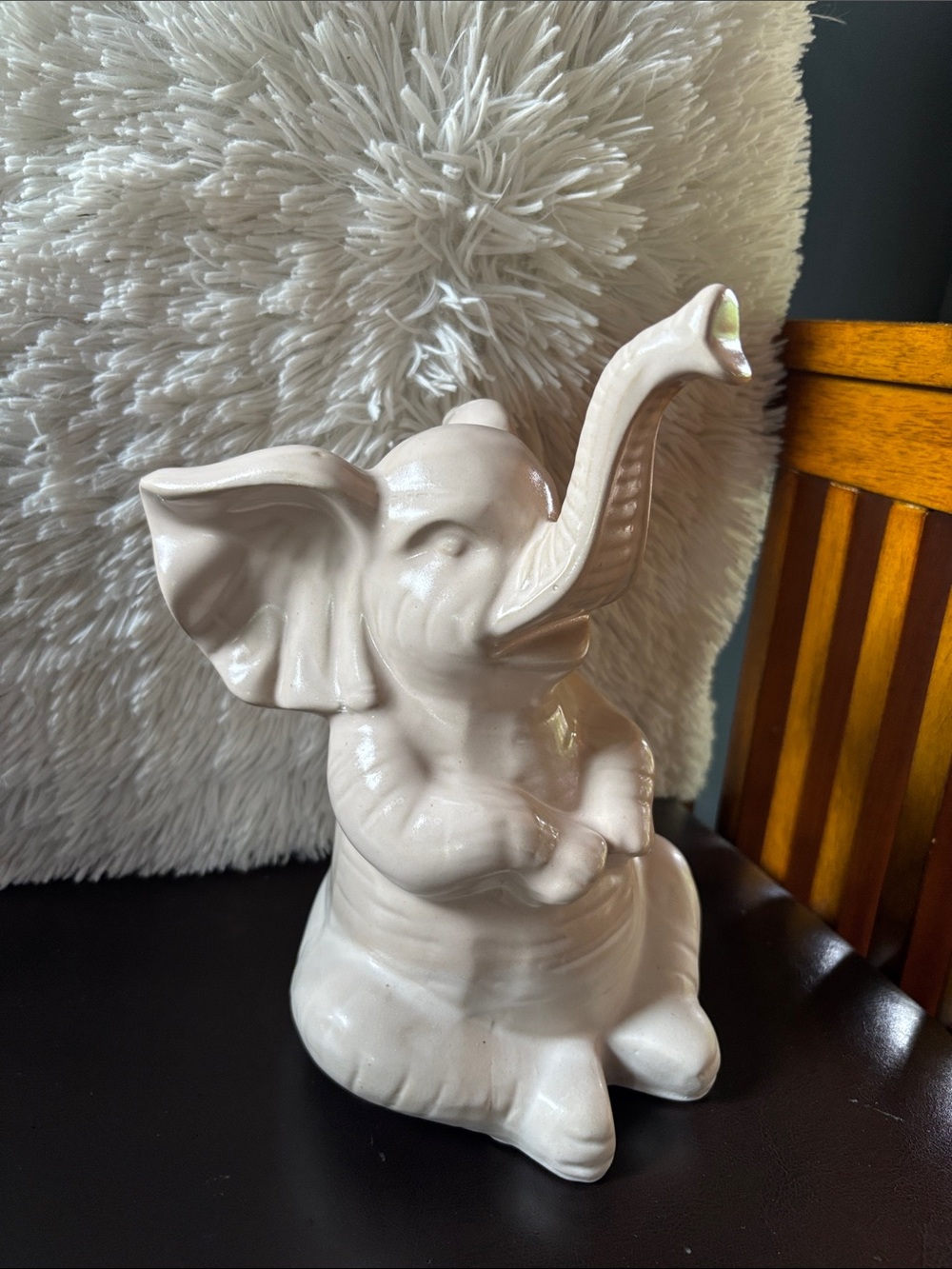 Ceramic Elephant Figurine 10” Tall Decorative Home Decor Collectible